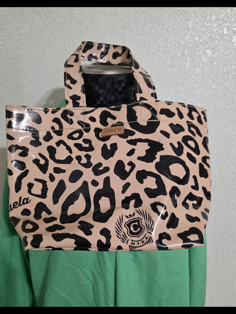 Consuela Leopard Print Tote - Tan & Black